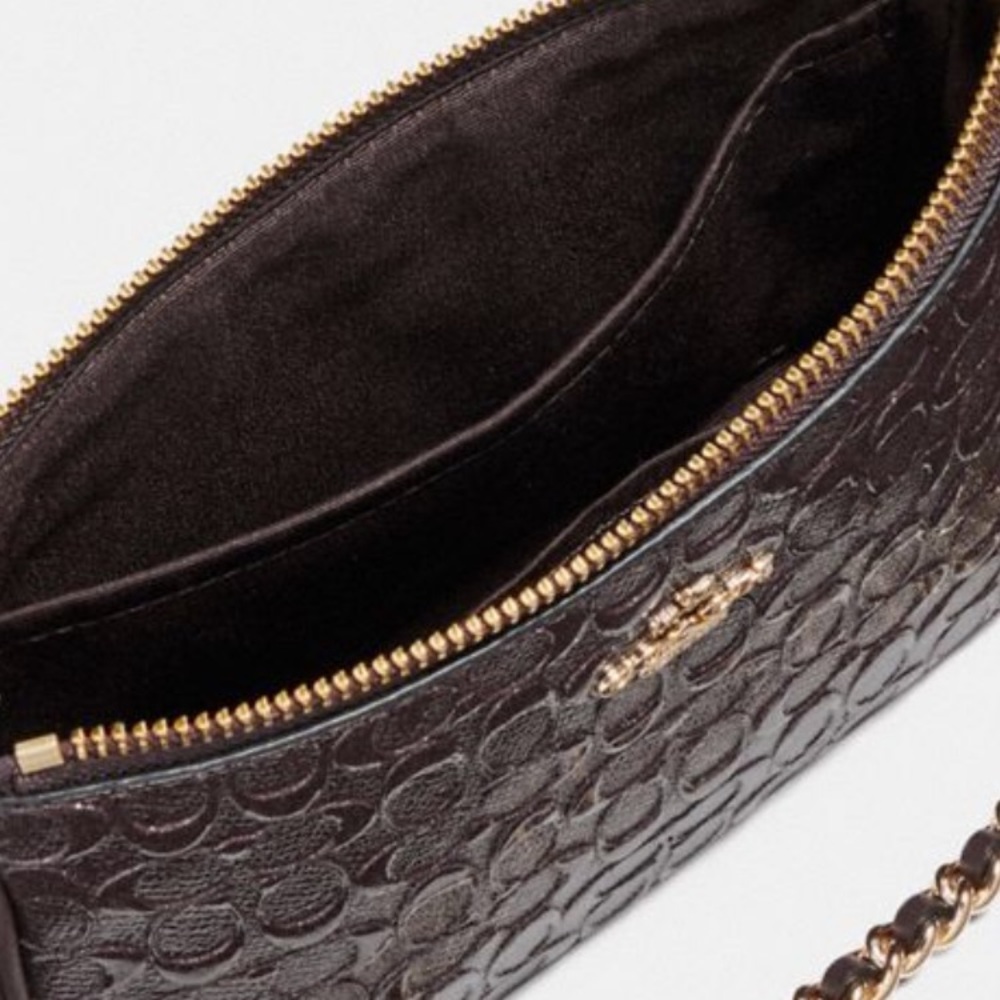 Authentic COACH debossed leather black wristlet 💕 - Picture 4 of 6